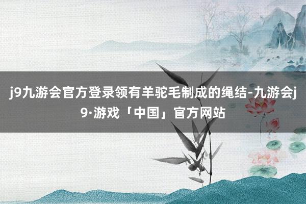 j9九游会官方登录领有羊驼毛制成的绳结-九游会j9·游戏「中国」官方网站